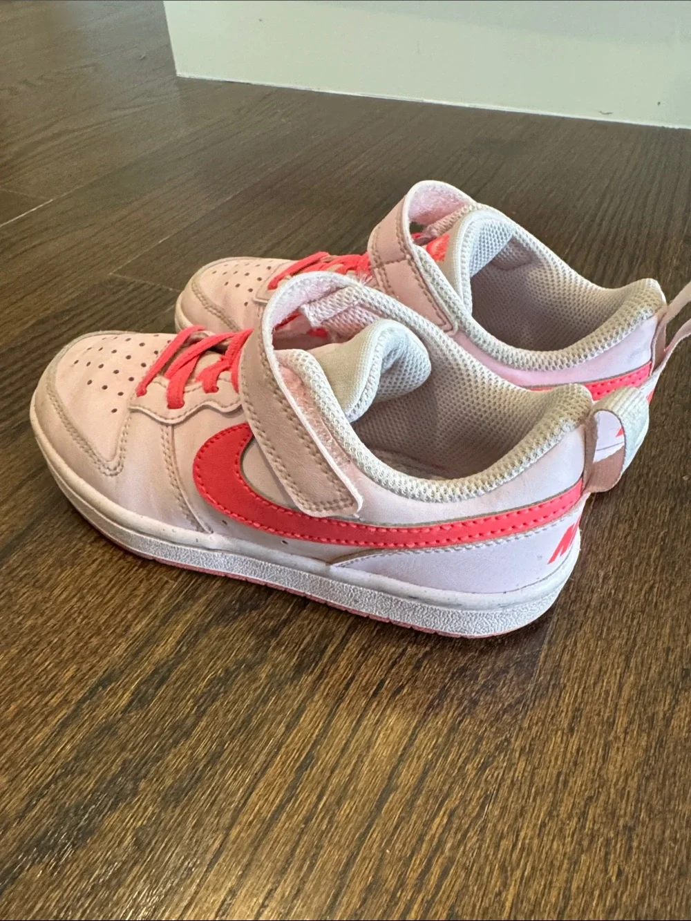 Nike Court Borough Low Recraft Sneakers Pink Neon Girls Size 11.5C Toddler